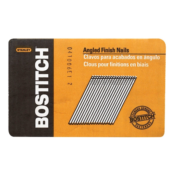 Bostitch Collated Finishing Nail, 11/4 in L, 15 ga, Coated, Offset